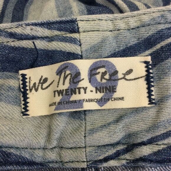 Free People Womens Journey Striped Retro Belted Flared Mid Rise Pants Size 29 - Picture 7 of 10